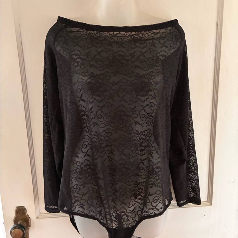 Torrid Black Lace Off-Shoulder Bodysuit